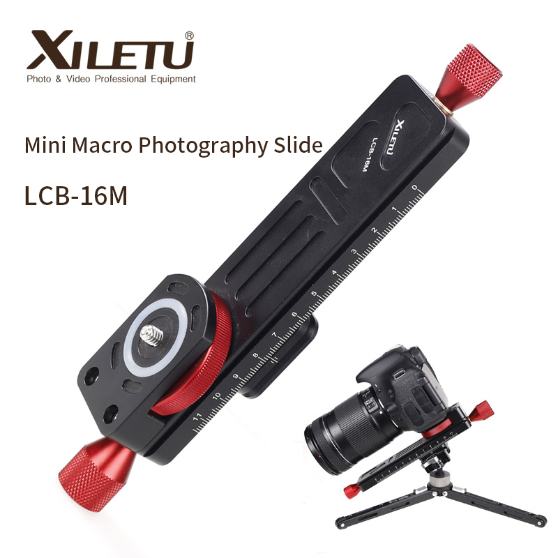Camera Slider Rail - XILETU LCB-16M ミニマクロ写真レールスライダー卓上ポータブルスライドカメラマクロタイムラプス写真 ARCA SWISS