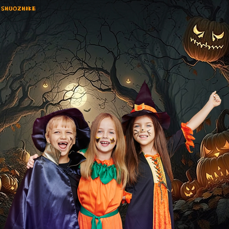 ハロウィーンの写真撮影の背景,フォトゾーン,墓公園,星,夜の - Photography Backdrop Muslin のレビューと価格