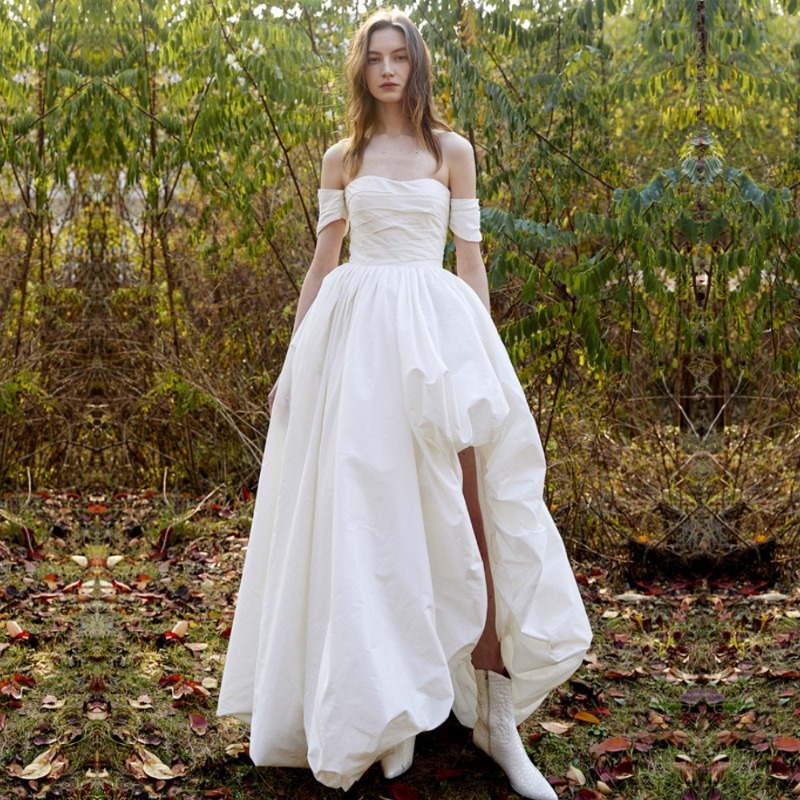 ワンショルダーストラップレスシンプルウェディングドレス202 - Photography Wedding のレビューと価格