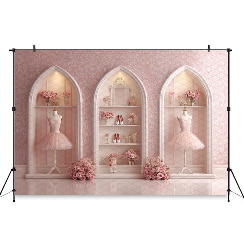 Mocsicka ピンクのバレリーナ写真撮影背景幕プリンセス - Photography Backdrop Muslin のレビューと価格