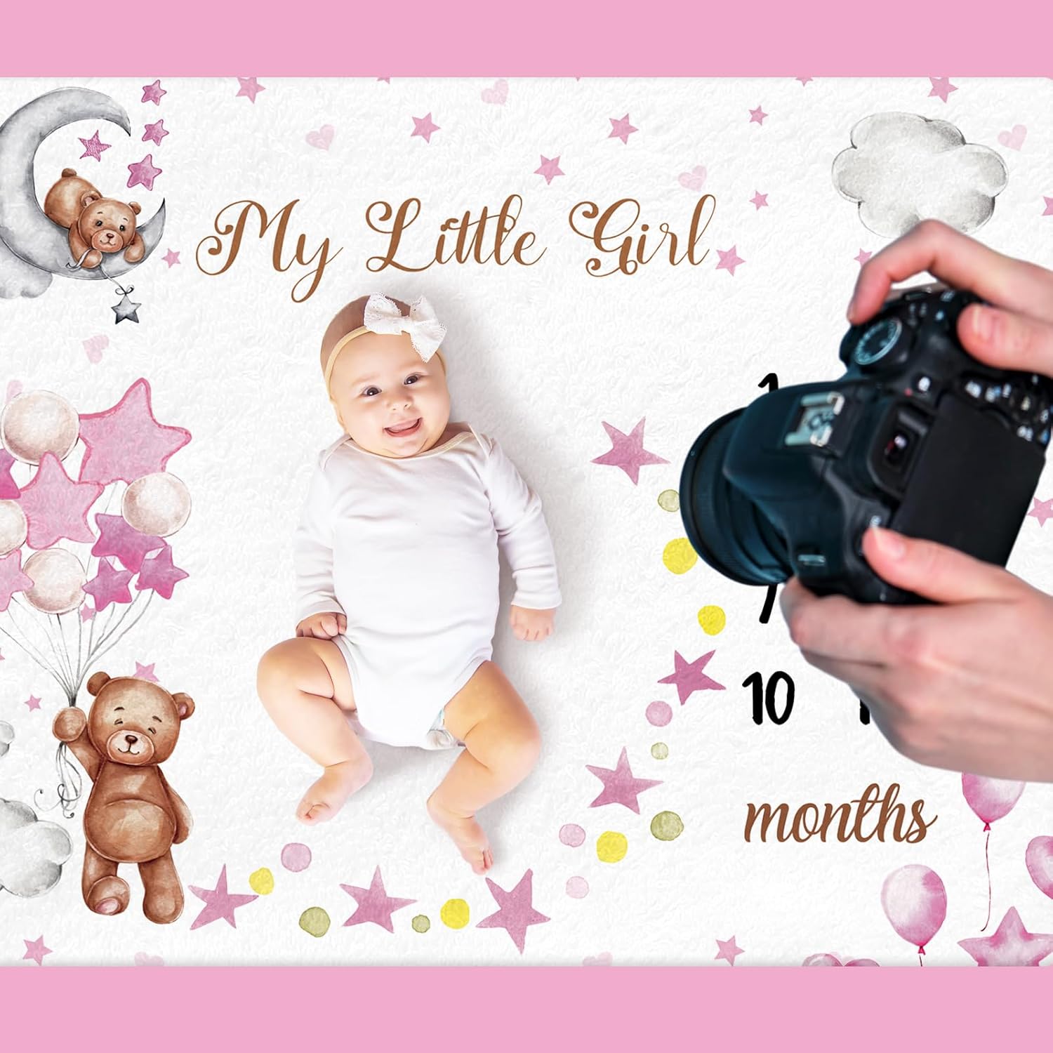 VIKAMA マンスリーベビー成長記録フォトブランケット ク - Photography Newborn のレビューと価格