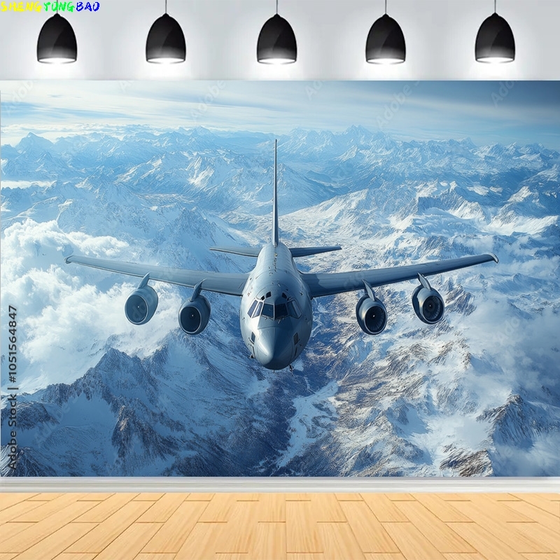 青空雲飛行機誕生日パーティー写真撮影の背景ベビー大人ポートレ - Photography Backdrop Muslin のレビューと価格