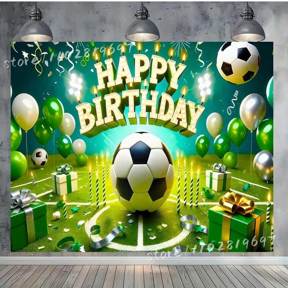 鮮やかなビニール写真撮影用背景 サッカー場 誕生日背景 理想 - Photography Backdrop Muslin のレビューと価格