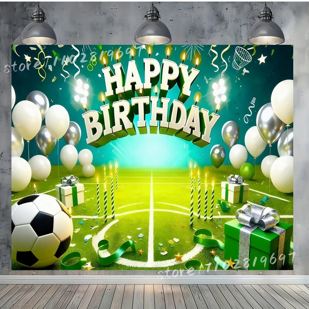 鮮やかなビニール写真撮影用背景 サッカー場 誕生日背景 理想 - Photography Backdrop Muslin のレビューと価格