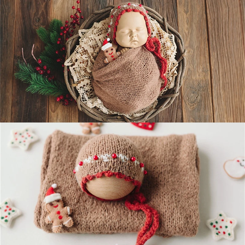 新生児写真撮影用小道具手作りクリスマスジンジャーブレッドニッ - Photography Background のレビューと価格