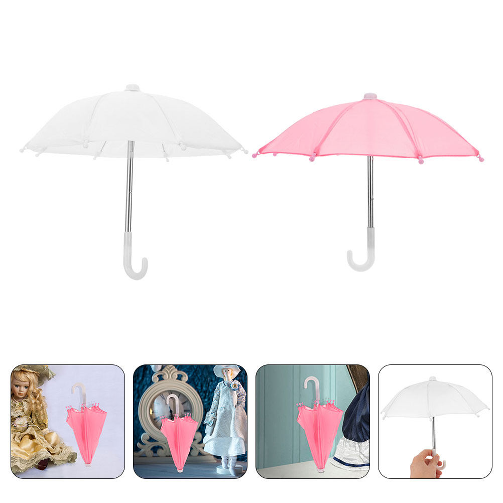 2個セット スタイリッシュなミニ傘 ドールハウス装飾 ミニチ - Photography Umbrella のレビューと価格