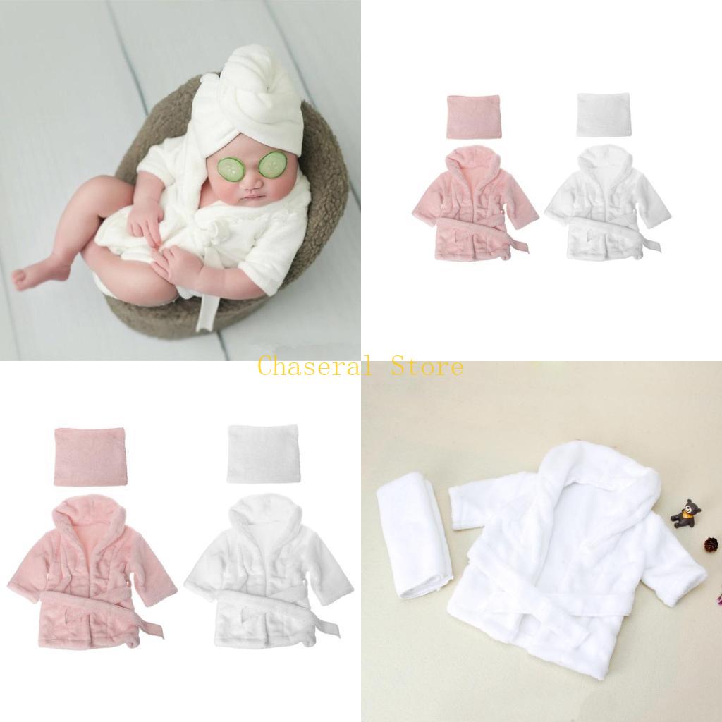 E7CE 新しいベビーバスローブバスタオル無地暖かい新生児写 - Photography Newborn のレビューと価格